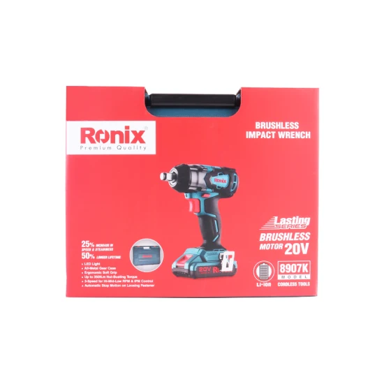 Ronix 브러시리스 충전식 리튬 20V 무선 임팩트 렌치